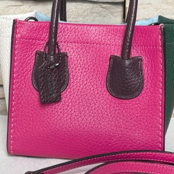 Coach Cashin Carry Mini Colourblock Pebble Leather Crossbody-Practically Perfect - Picture 8 of 11